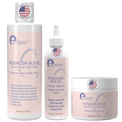 e70 Rosacea Treatment Set with cleanser, cream, and serum