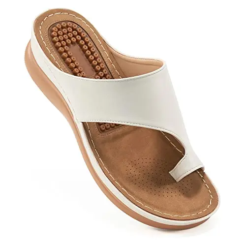 Aomigoct women's wedge sandals with bunion correction and arch support