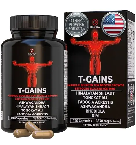 Revolution Science T-GAINS testosterone supplement capsules
