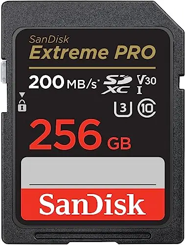 SanDisk Extreme PRO UHS-I SD card with 200MB/s speeds