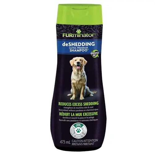 FURminator Ultra Premium deShedding Shampoo bottle for dogs