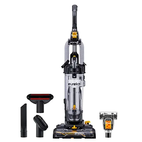 Eureka PowerSpeed upright vacuum in yellow and black