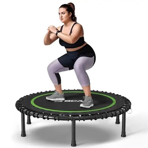 BCAN 40 inch adult fitness trampoline with durable bungees
