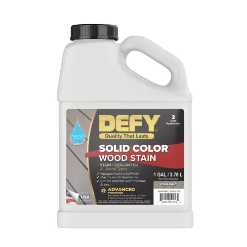 DEFY solid color wood stain for decks and fences