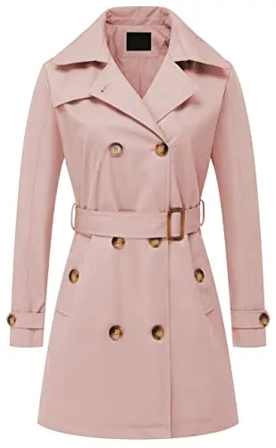 Chrisuno women's soft shell trench coat with detachable hood