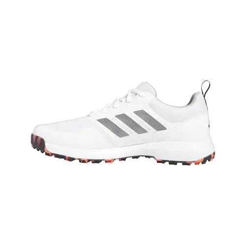 adidas Tech Response spikeless golf shoes in white and black