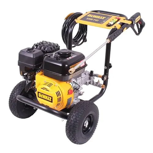 DeWalt gas pressure washer with black and yellow design