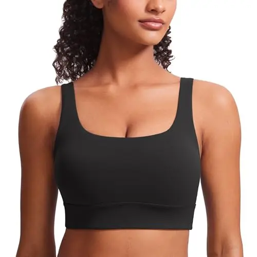 CRZ YOGA Butterluxe U Back Sports Bra in black