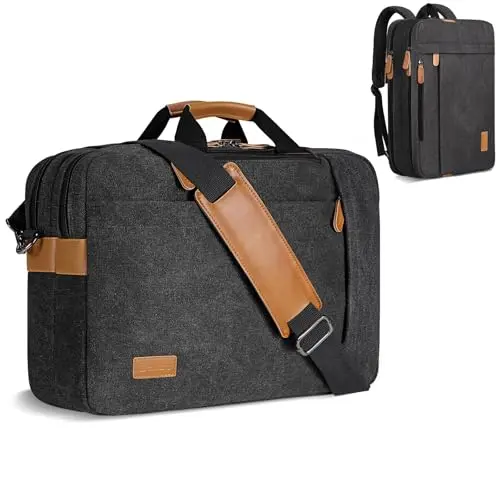 ESTARER 3-in-1 convertible bag showing messenger and backpack modes