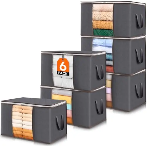 Lifewit foldable fabric storage bins with clear windows