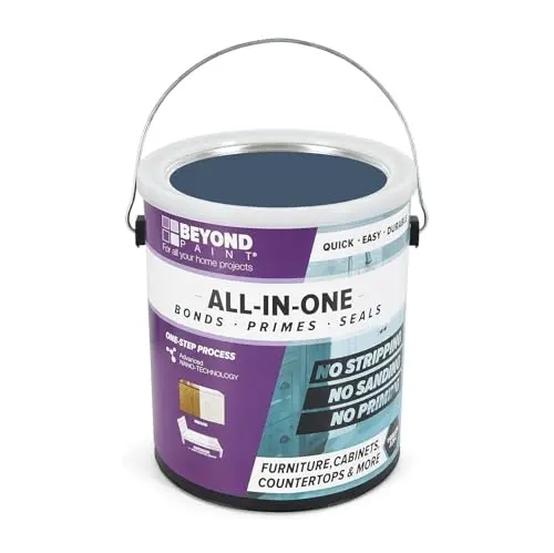 Beyond Paint all-in-one refinishing paint in deep blue matte finish