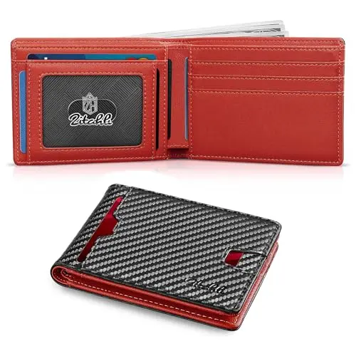 Zitahli slim leather wallet with RFID blocking feature