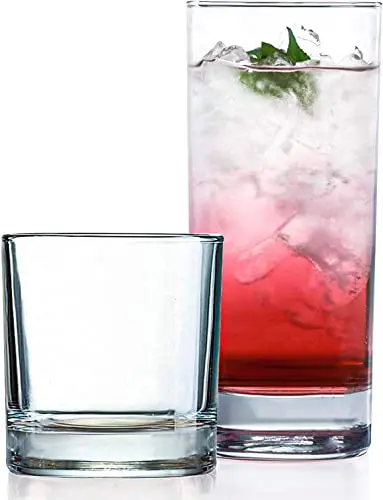 Le'raze hurricane style drinking glasses set