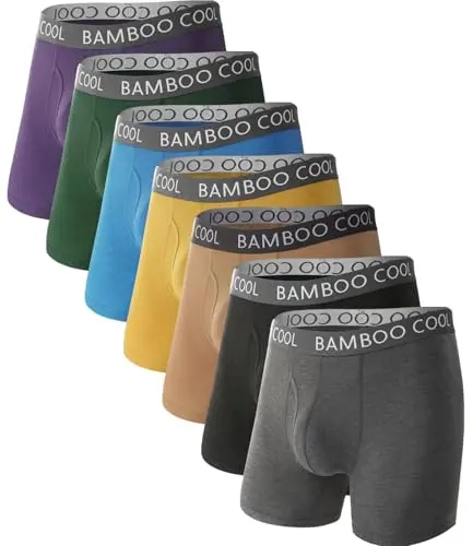 BAMBOO COOL men's bamboo boxer briefs with comfort waistband