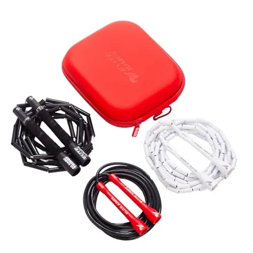 Elite Jumps progression bundle with three jump ropes and carry case