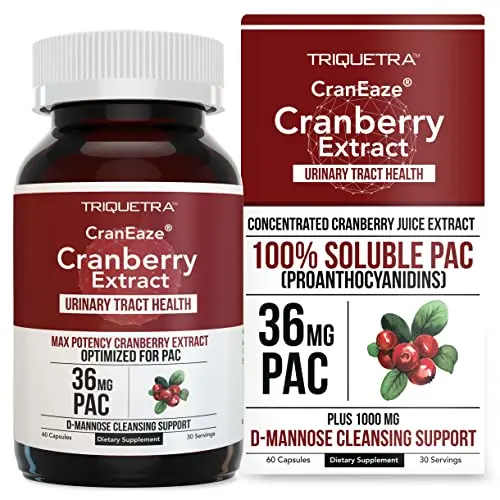 CranEaze cranberry supplement capsules bottle