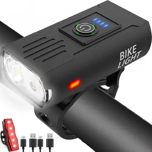 Victoper bike light set with multiple LED modes displayed