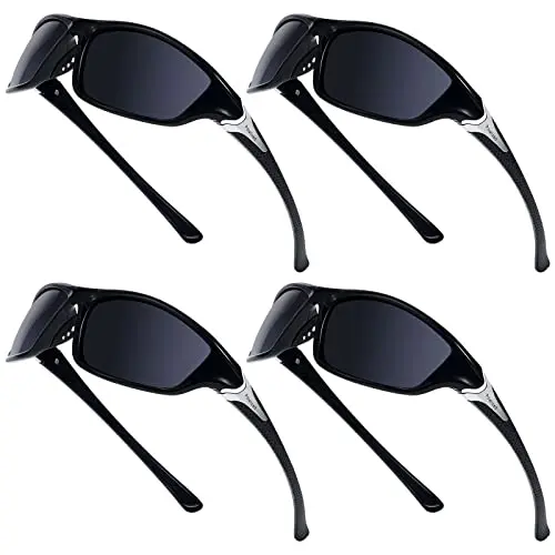 TOODOO 4-pack men's polarized sunglasses