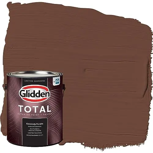 Glidden exterior paint and primer in satin finish for wood surfaces