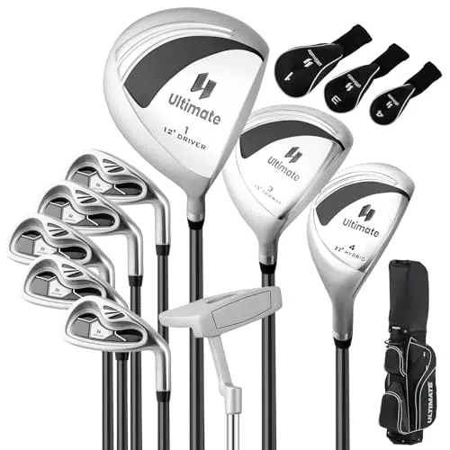 Tangkula 10-piece women's golf clubs set in black with stand bag