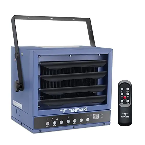 TEMPWARE ceiling mount garage heater with digital display