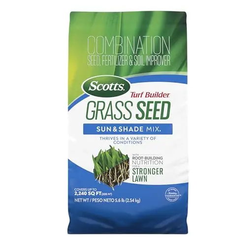 Scotts Turf Builder Sun and Shade grass seed mix bag