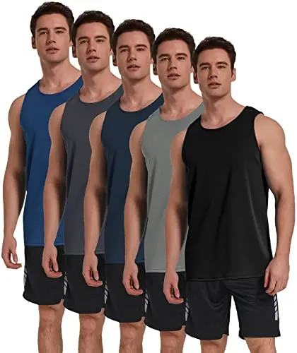 TELALEO men's workout tank top with mesh ventilation