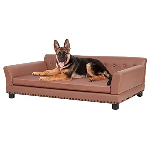 BingoPaw large dog sofa in brown color with modern design