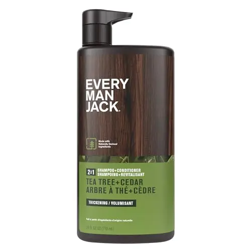 Every Man Jack Tea Tree and Cedar Shampoo and Conditioner Bottle