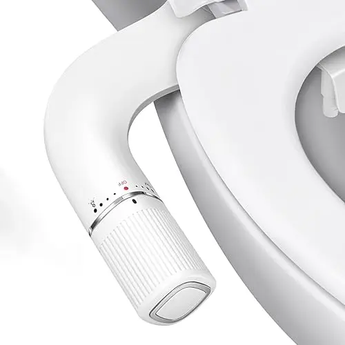 BIGCOW Ultra-Slim bidet attachment showing thin profile and chrome finish