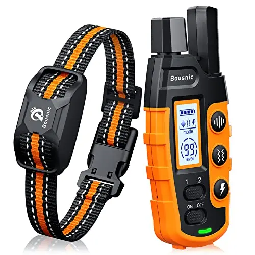 Bousnic orange dog shock collar with remote and long range
