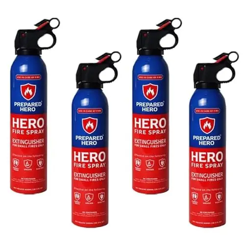 Prepared Hero mini fire extinguisher spray 4-pack