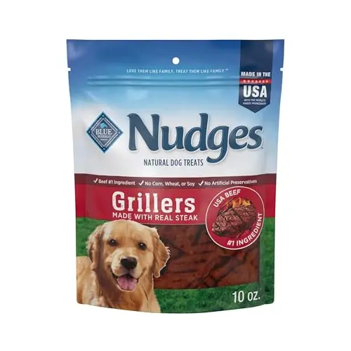 Blue Buffalo Nudges Grillers steak dog treats