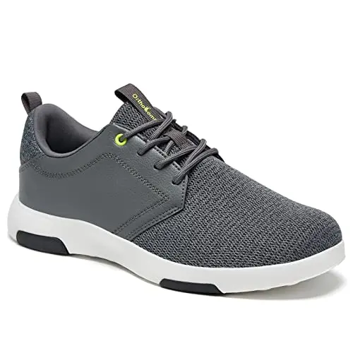 OrthoComfoot lace-up orthopedic sneakers in dark grey