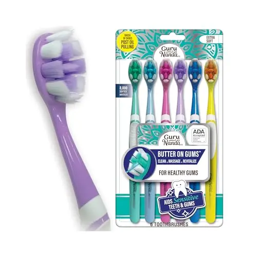 GuruNanda Butter On Gums toothbrush with 8000+ ultra soft bristles