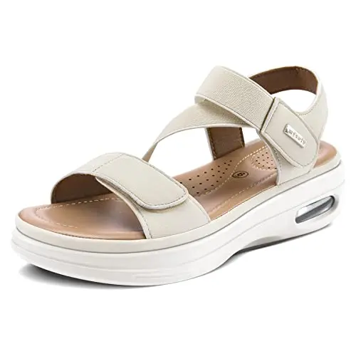 mysoft women's summer walking sandals with ankle strap