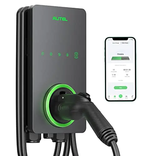 Autel Home Smart EV Charger with dark gray finish and advanced features
