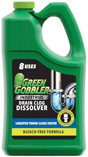 Green Gobbler Industrial Strength drain cleaner gel bottle for tough clogs