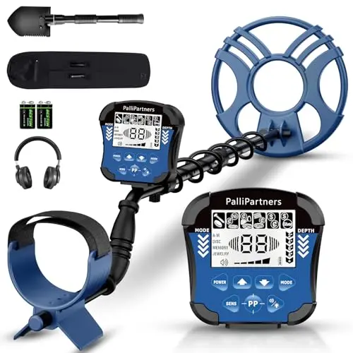 PalliPartners metal detector in black and blue colors