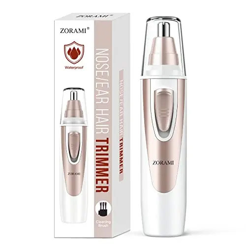 ZORAMI pink nose hair trimmer with dual-edge blades