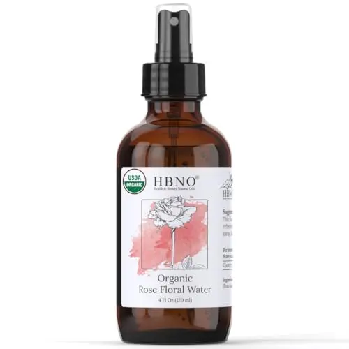 HBNO California bottled organic rose water spray