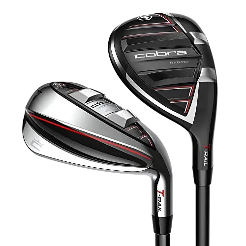 Cobra T-Rail hybrid-irons set in silver and black