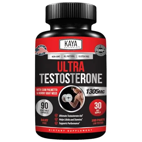 Kaya Naturals Ultra Testosterone supplement bottle