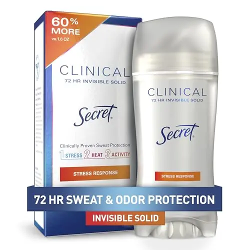 Secret Clinical Strength deodorant stick with invisible solid formula