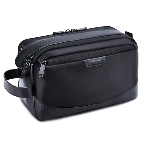 BAGSMART large black toiletry bag with water-resistant material