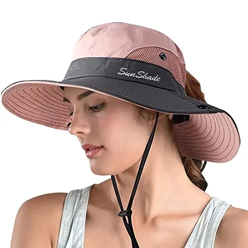 ZOORON women's safari-style sun hat with wide brim