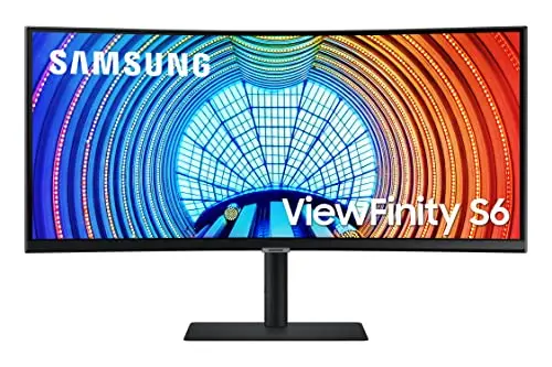 Samsung Viewfinity S65UA 34-inch curved ultrawide monitor with professional black finish