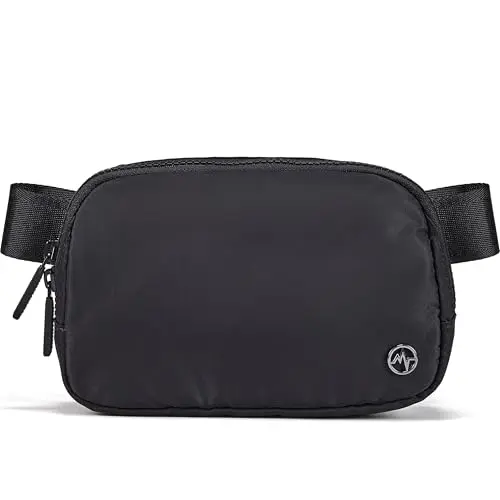 Pander nylon everywhere belt bag in black with two-way zipper