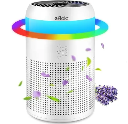 Afloia desktop air purifier with color light