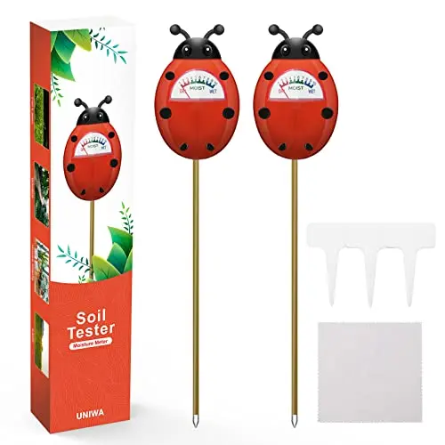 UNIWA Ladybug Soil Moisture Meter with cute red design